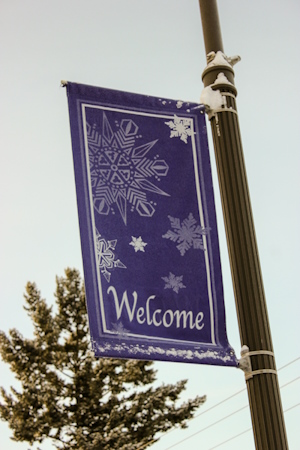 Welcome Light Pole Sign 